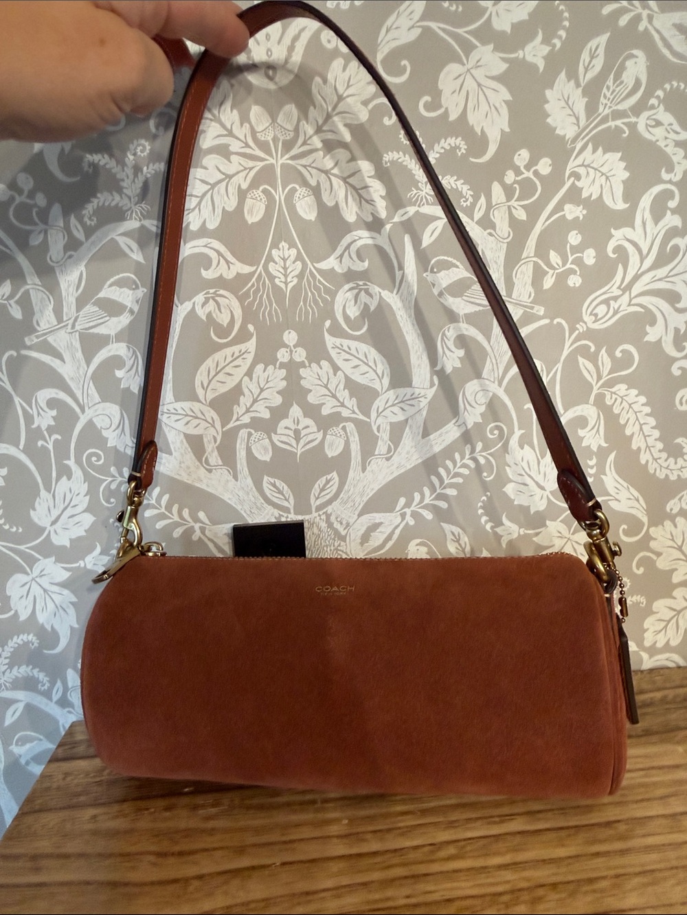 Coach Suede Barrel Bag w/ Hangtag & 2 detachable Straps  NWT